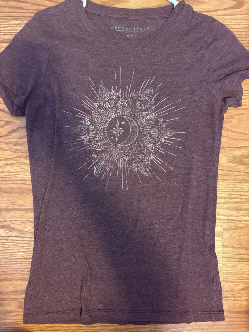 Aeropostale Women's Plum Short-Sleeve Graphic Tee